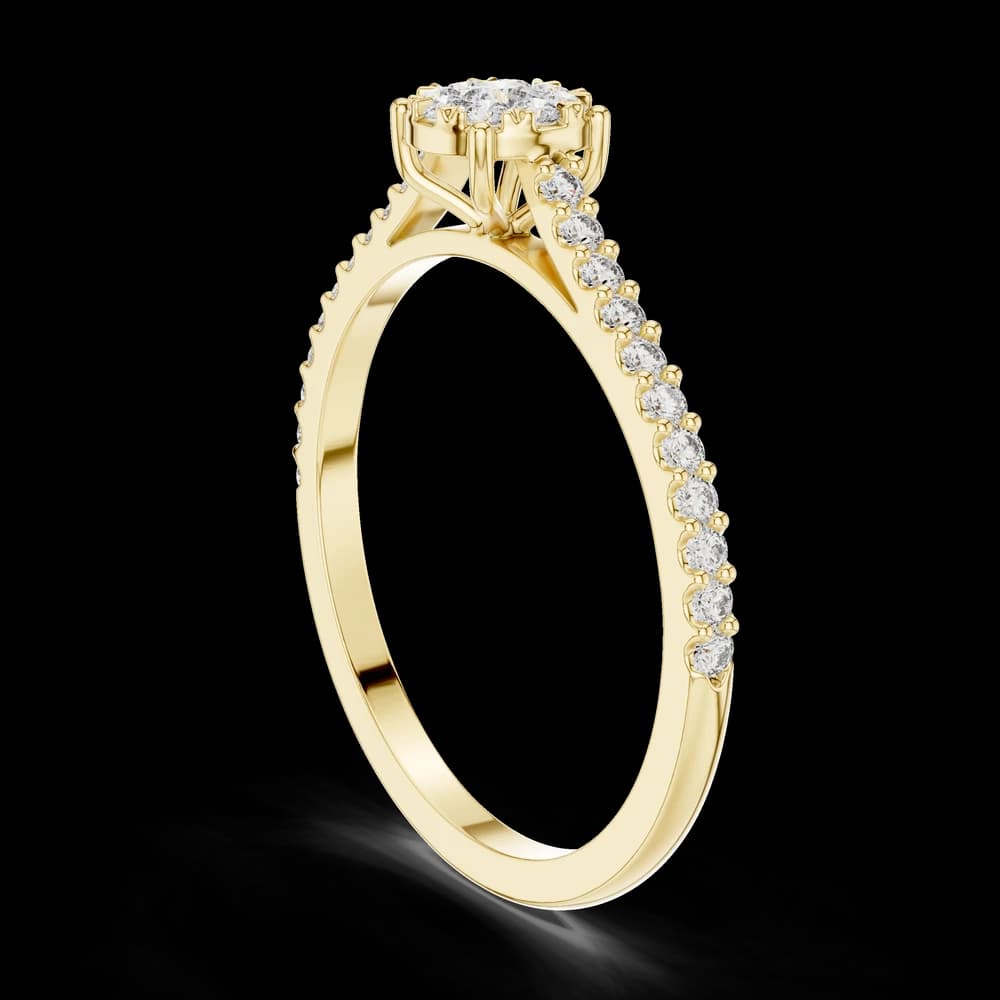 Delicate Cluster Pave Lab Grown Diamond Ring - Image 4 Delicate Cluster Pave Lab Grown Diamond Ring, view 4 of 6