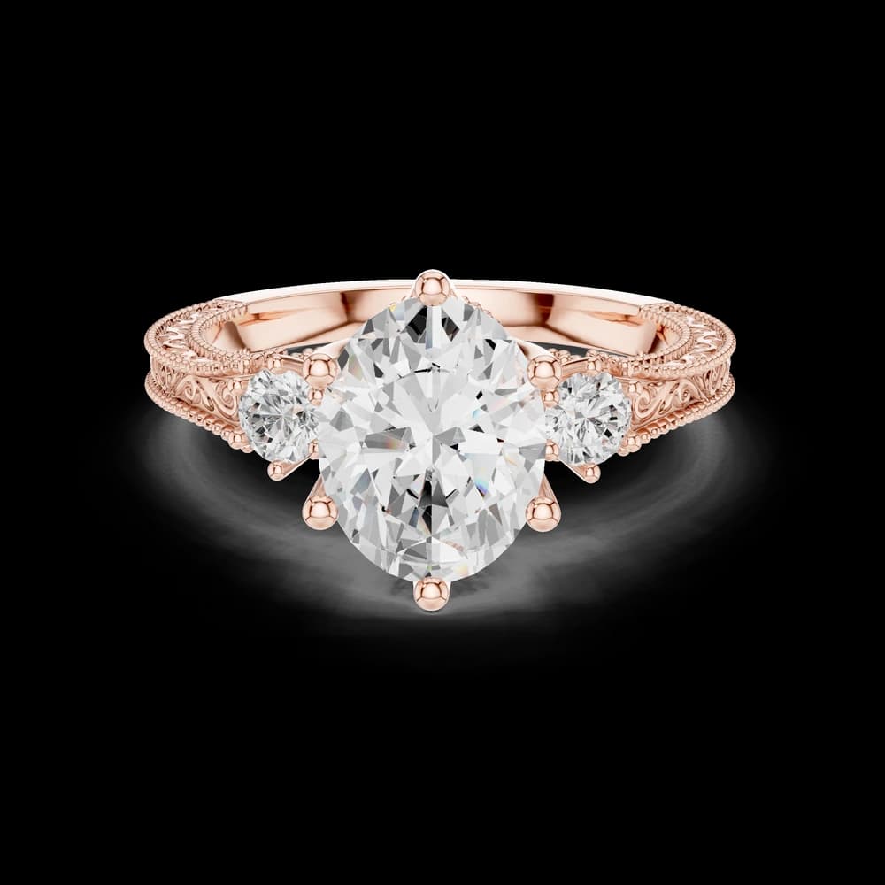 Heather Moor Lab Grown Diamond Rectangular Baguette Ring - Image 4 Heather Moor Lab Grown Diamond Rectangular Baguette Ring, view 4 of 9