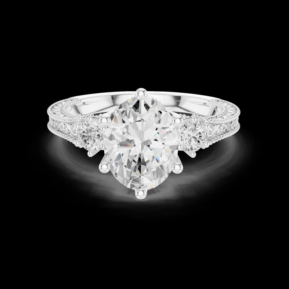 Heather Moor Lab Grown Diamond Rectangular Baguette Ring - Image 5 Heather Moor Lab Grown Diamond Rectangular Baguette Ring, view 5 of 9