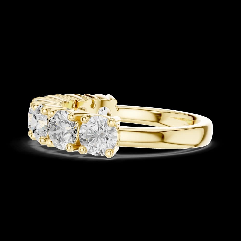 Classic Shared Prong Seven Stone Eternity Band - Image 6 Classic Shared Prong Seven Stone Eternity Band, view 6 of 6