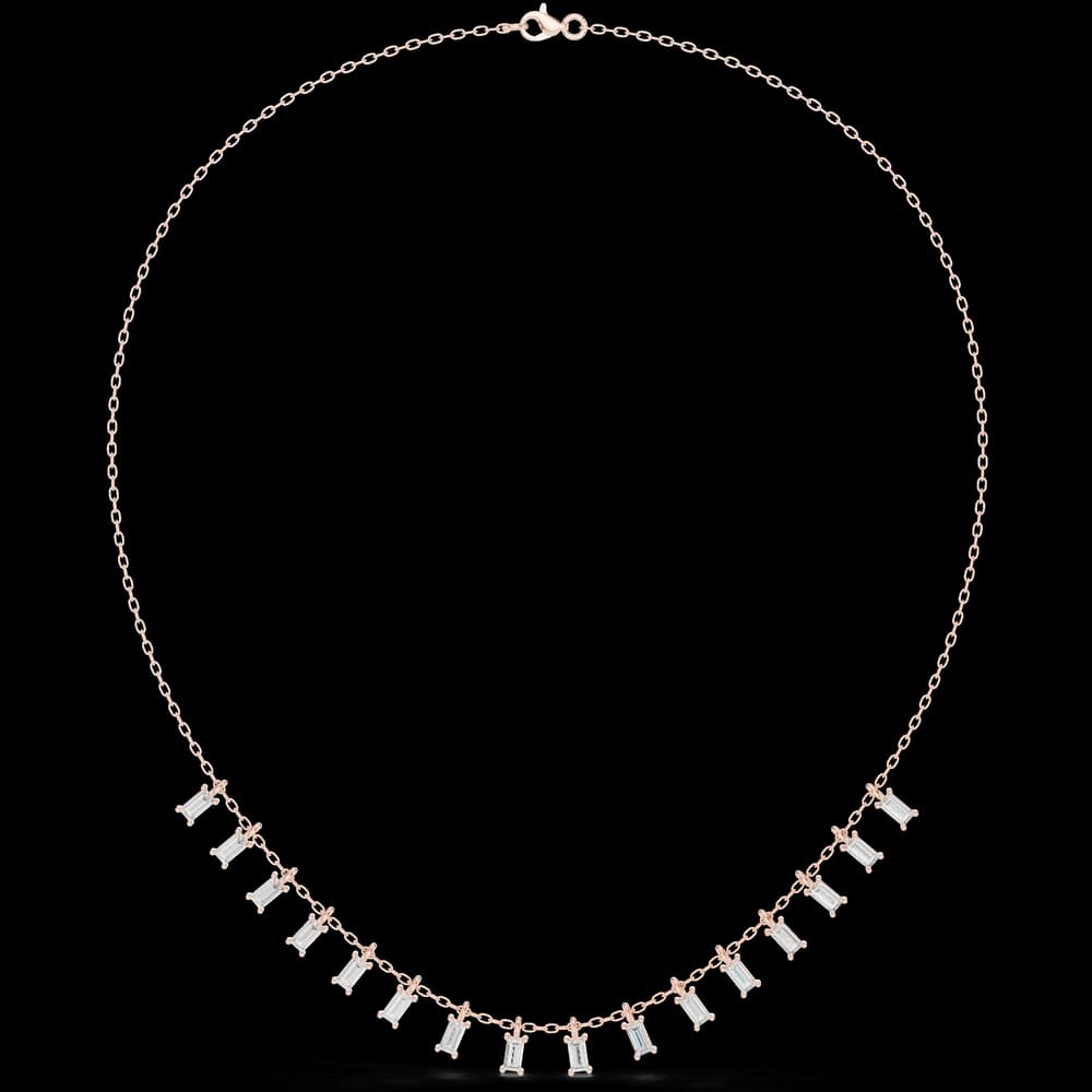 Heritage Baguette Diamond Lab Grown Necklace - Image 1 Heritage Baguette Diamond Lab Grown Necklace, view 1 of 6