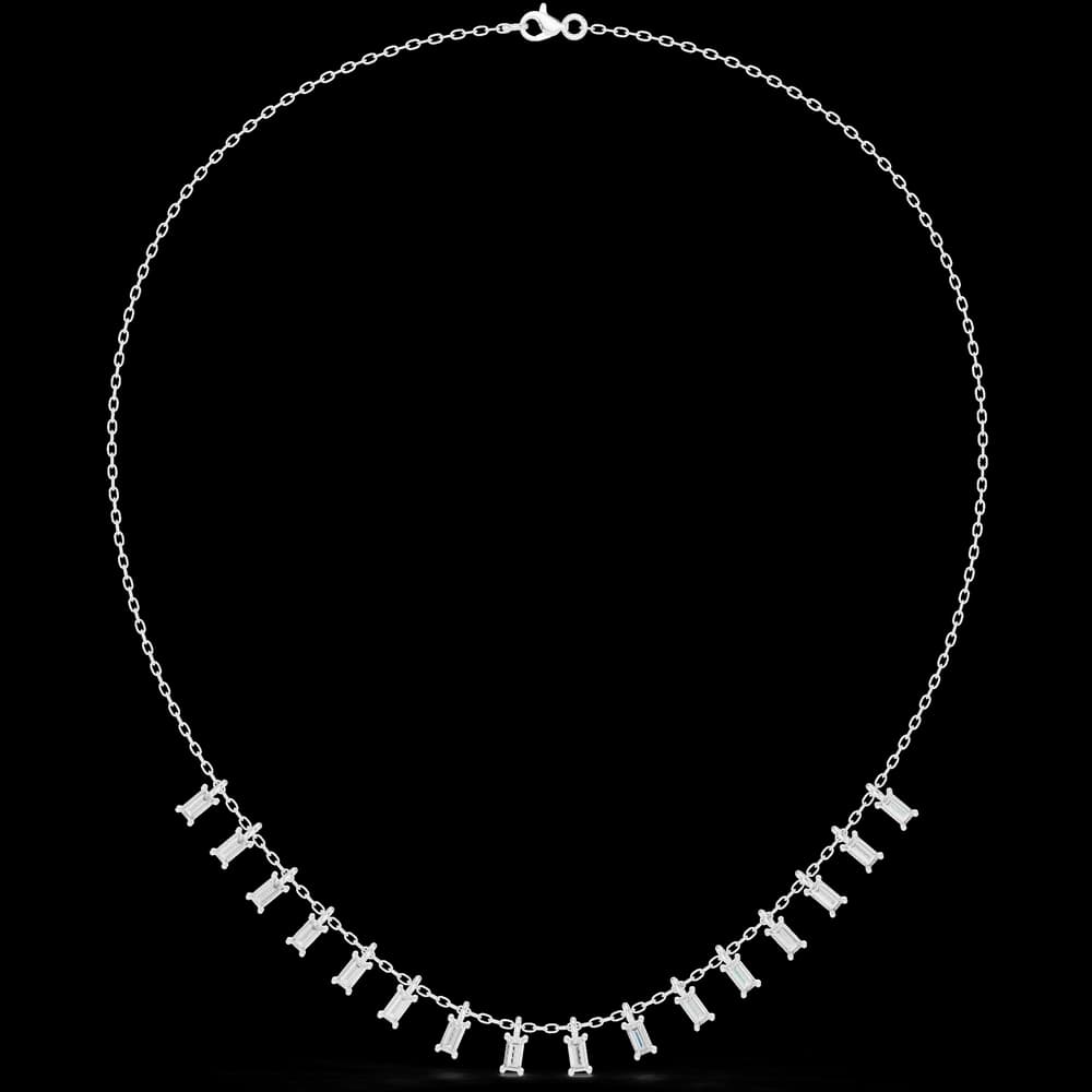 Heritage Baguette Diamond Lab Grown Necklace - Image 2 Heritage Baguette Diamond Lab Grown Necklace, view 2 of 6