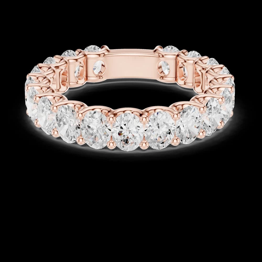 Oval Four Prong Eternity Lab Grown Diamond Ring - Image 1 Oval Four Prong Eternity Lab Grown Diamond Ring, view 1 of 6