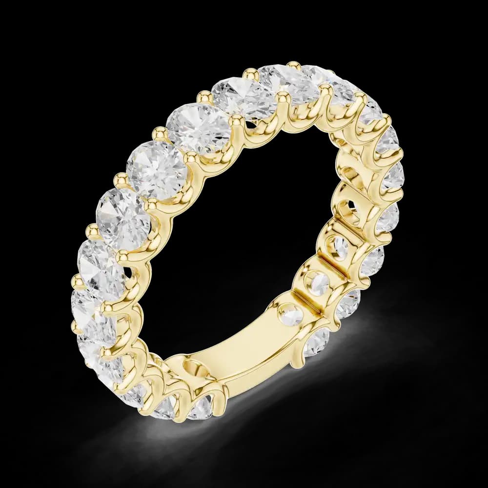 Oval Four Prong Eternity Lab Grown Diamond Ring - Image 5 Oval Four Prong Eternity Lab Grown Diamond Ring, view 5 of 6