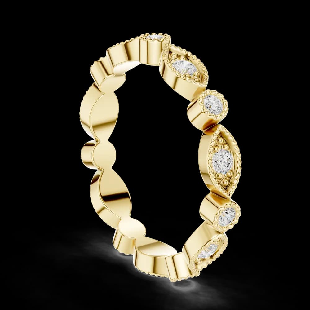 Marquise and Round Lab Grown Diamond Band - Image 4 Marquise and Round Lab Grown Diamond Band, view 4 of 6