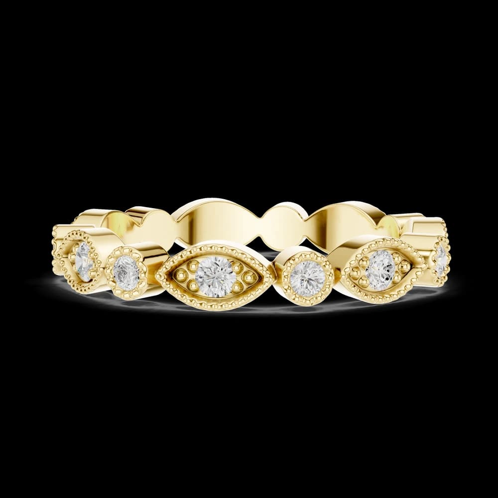 Marquise and Round Lab Grown Diamond Band - Image 6 Marquise and Round Lab Grown Diamond Band, view 6 of 6