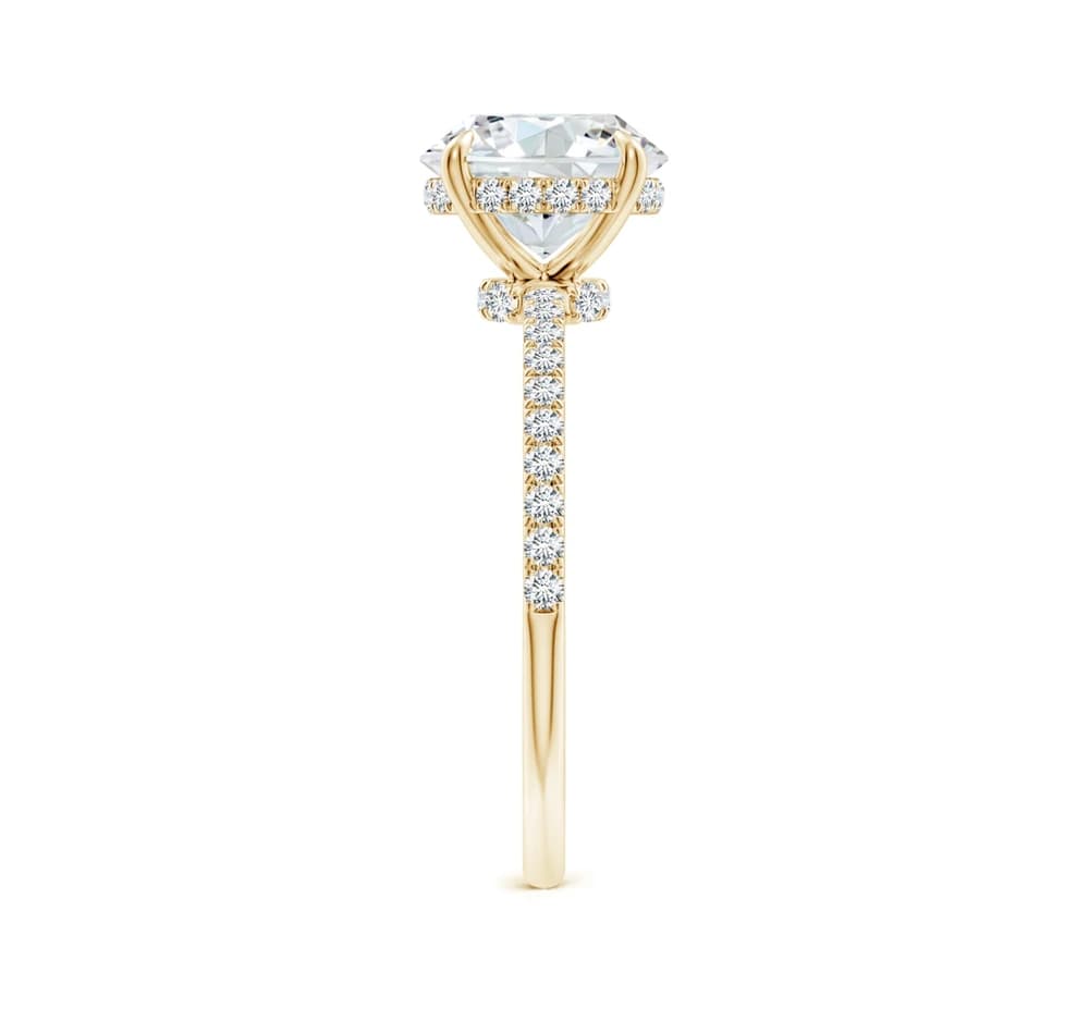 Classic Round Diamond Pavé Lab Grown Diamond Ring - Image 4 Classic Round Diamond Pavé Lab Grown Diamond Ring, view 4 of 4