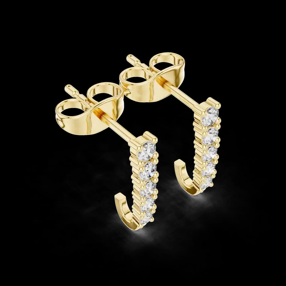 Hidden Spark lab grown diamond earring design - Image 5 Hidden Spark lab grown diamond earring design, view 5 of 6