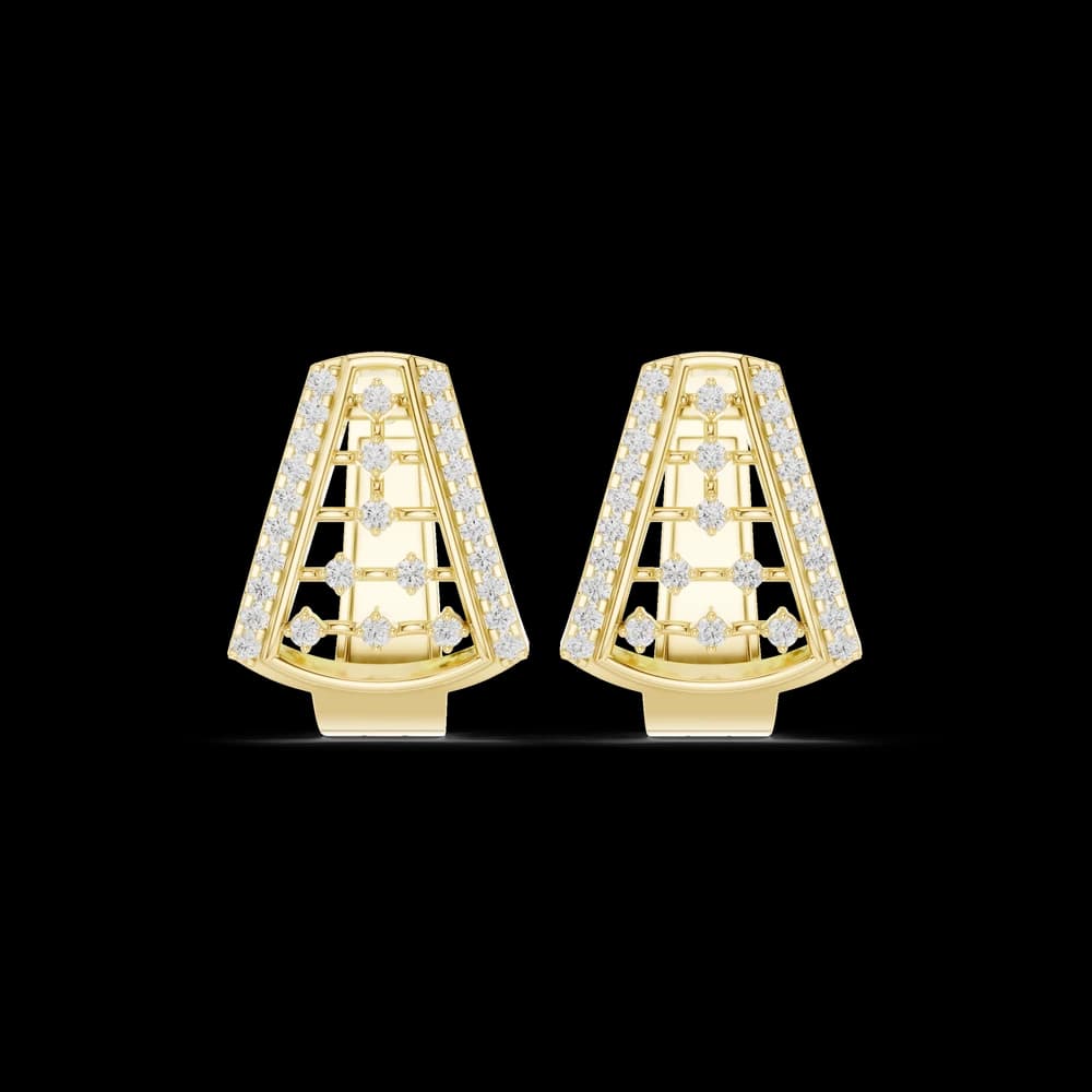 Highly Rated lab grown diamond earring design - Image 3 Highly Rated lab grown diamond earring design, view 3 of 6