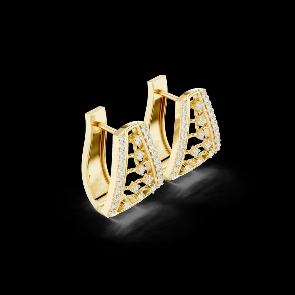 Highly Rated lab grown diamond earring design - Image 4 Highly Rated lab grown diamond earring design, view 4 of 6
