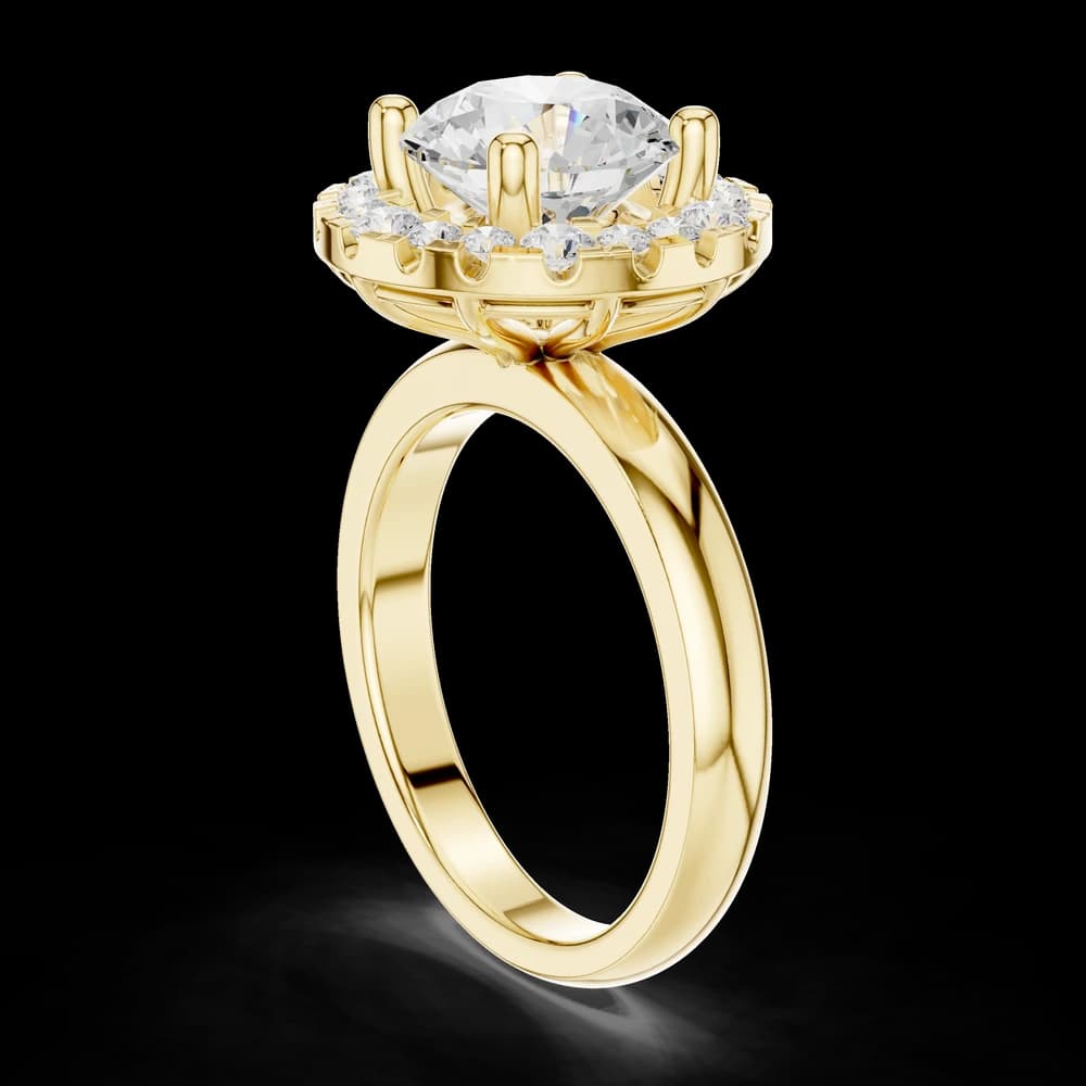 Honey Bee Lab Grown Diamond Teardrop Crown Ring - Image 7 Honey Bee Lab Grown Diamond Teardrop Crown Ring, view 7 of 9