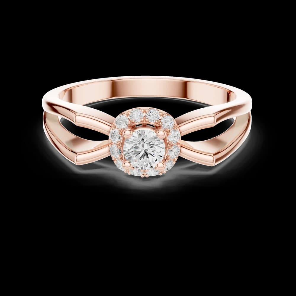 Modern Split Shank Lab Grown Diamond Ring - Image 1 Modern Split Shank Lab Grown Diamond Ring, view 1 of 6