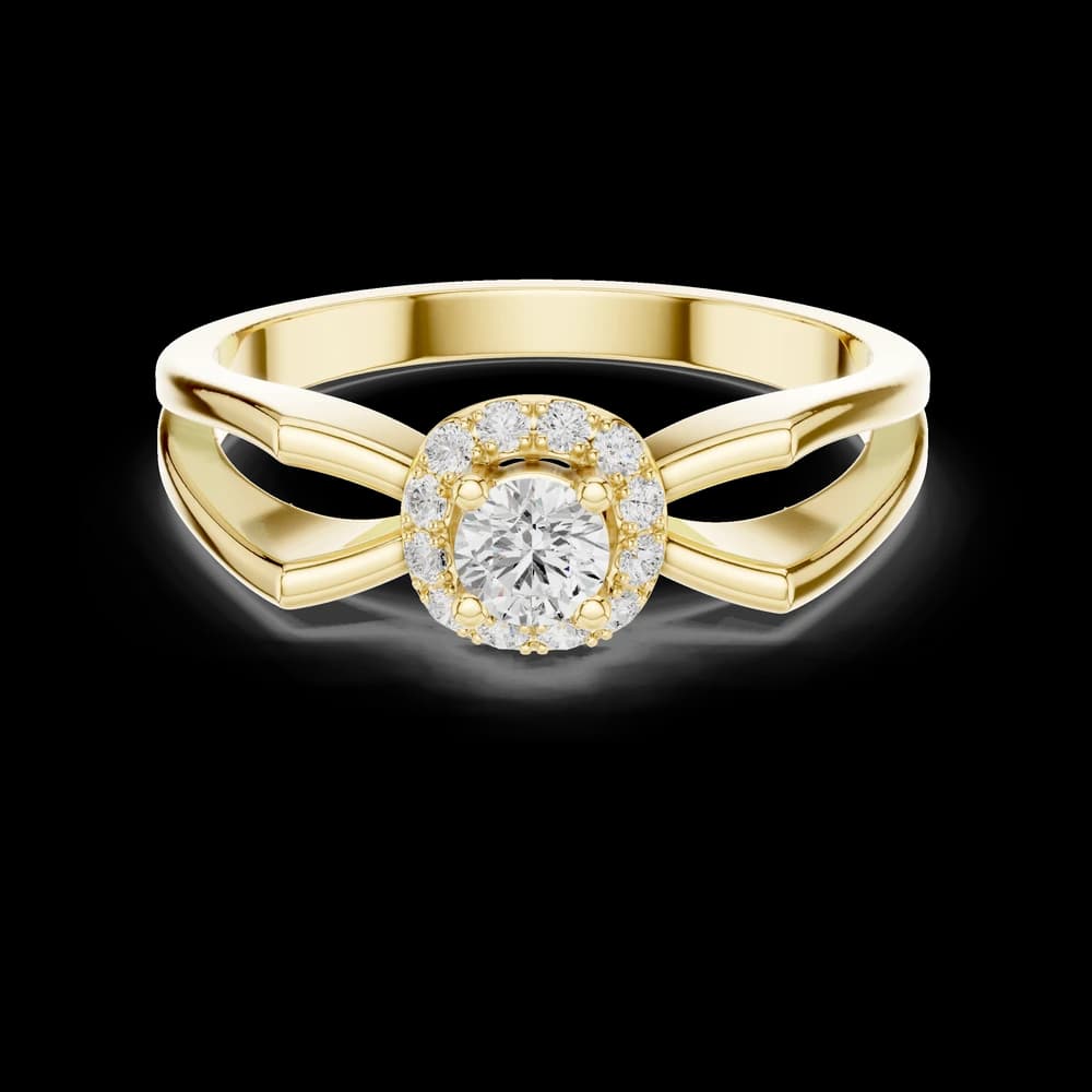 Modern Split Shank Lab Grown Diamond Ring - Image 3 Modern Split Shank Lab Grown Diamond Ring, view 3 of 6