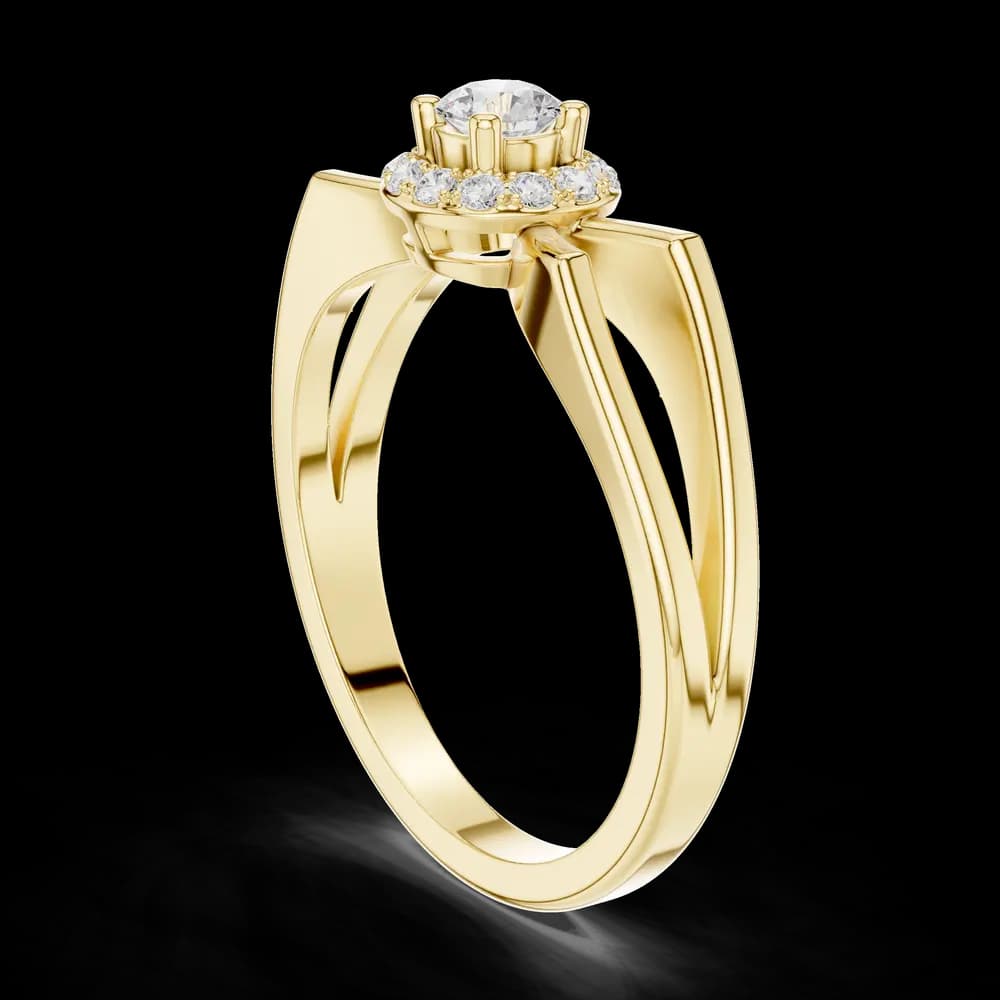 Modern Split Shank Lab Grown Diamond Ring - Image 4 Modern Split Shank Lab Grown Diamond Ring, view 4 of 6
