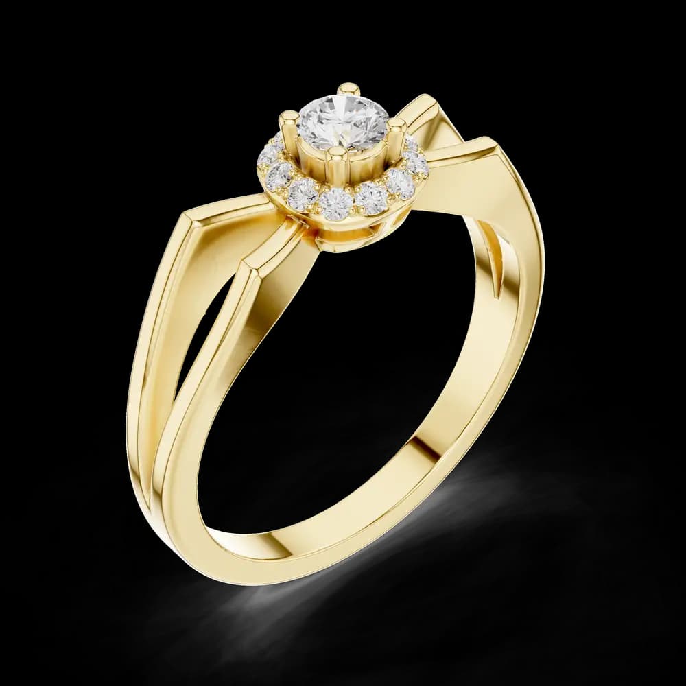 Modern Split Shank Lab Grown Diamond Ring - Image 5 Modern Split Shank Lab Grown Diamond Ring, view 5 of 6