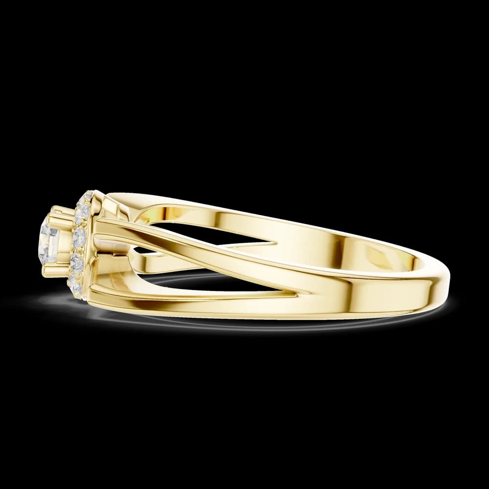 Modern Split Shank Lab Grown Diamond Ring - Image 6 Modern Split Shank Lab Grown Diamond Ring, view 6 of 6