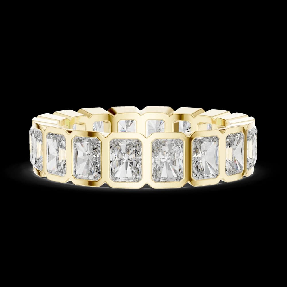 Bezel-Set Radiant Cut Lab Grown Diamond Eternity Band - Image 2 Bezel-Set Radiant Cut Lab Grown Diamond Eternity Band, view 2 of 4