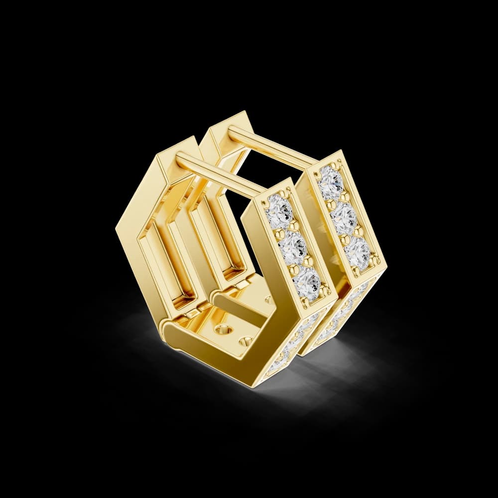 Horizon Beam Lab Grown Diamond Earrings Accents - Image 4 Horizon Beam Lab Grown Diamond Earrings Accents, view 4 of 6