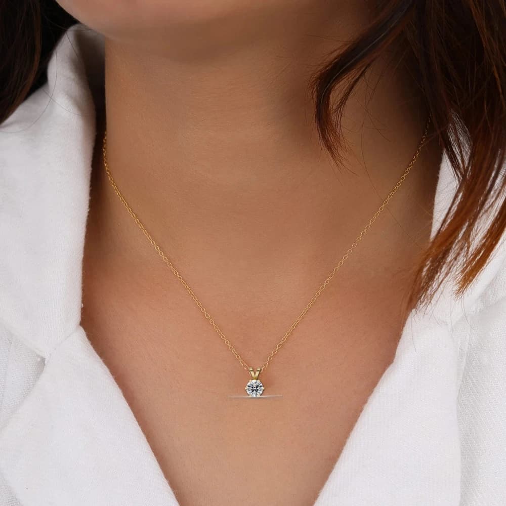 "I Made It" Solitaire Lab Grown Diamond Pendant - Image 14 "I Made It" Solitaire Lab Grown Diamond Pendant, view 14 of 16