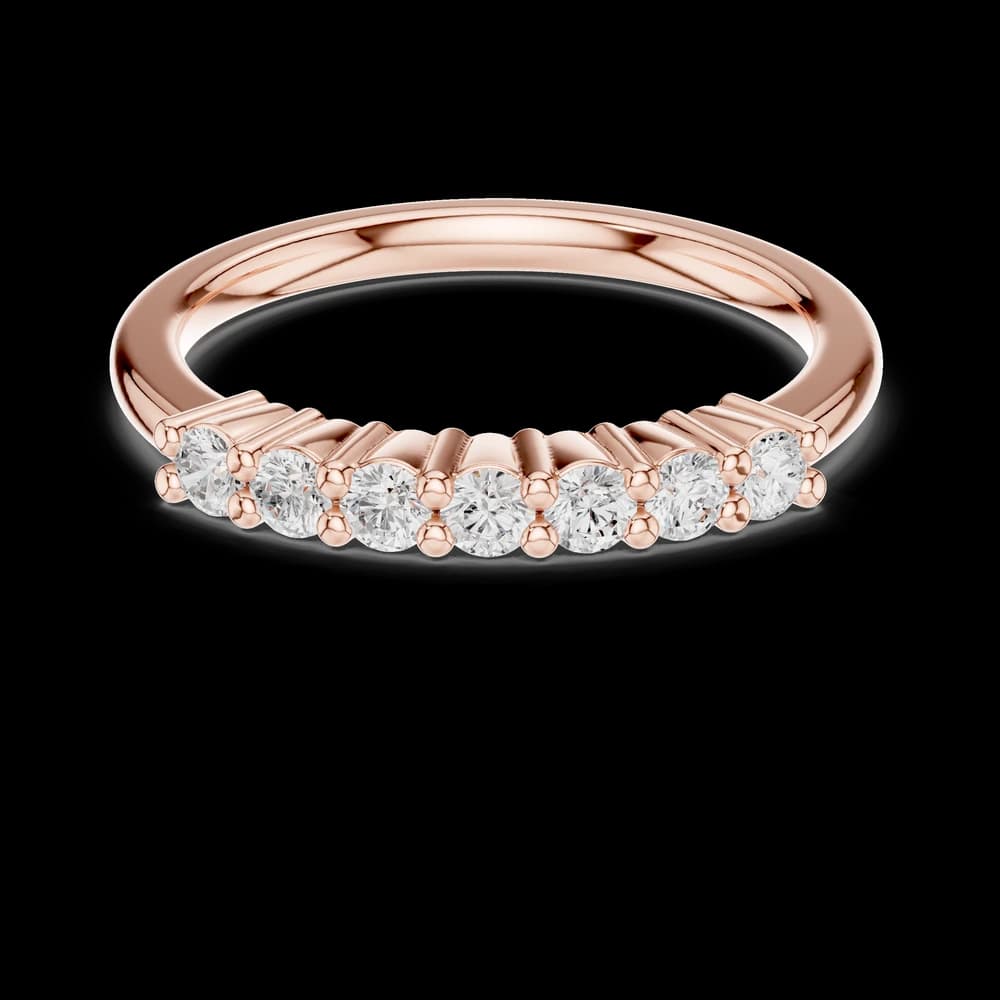 Seven Stone Round Shared Eternity Ring - Image 1 Seven Stone Round Shared Eternity Ring, view 1 of 6