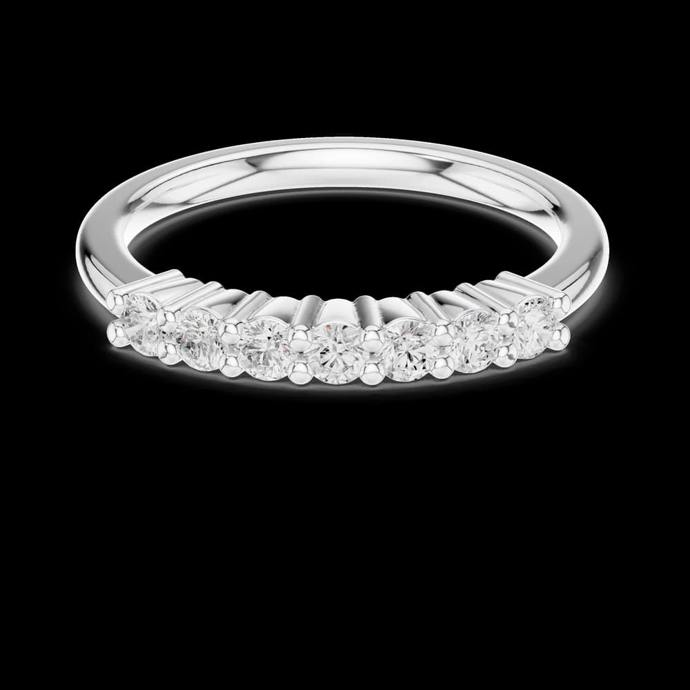 Seven Stone Round Shared Eternity Ring - Image 2 Seven Stone Round Shared Eternity Ring, view 2 of 6