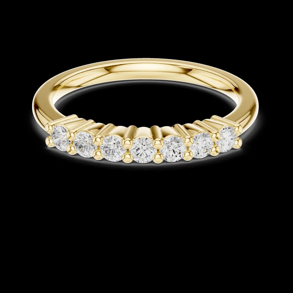 Seven Stone Round Shared Eternity Ring - Image 3 Seven Stone Round Shared Eternity Ring, view 3 of 6