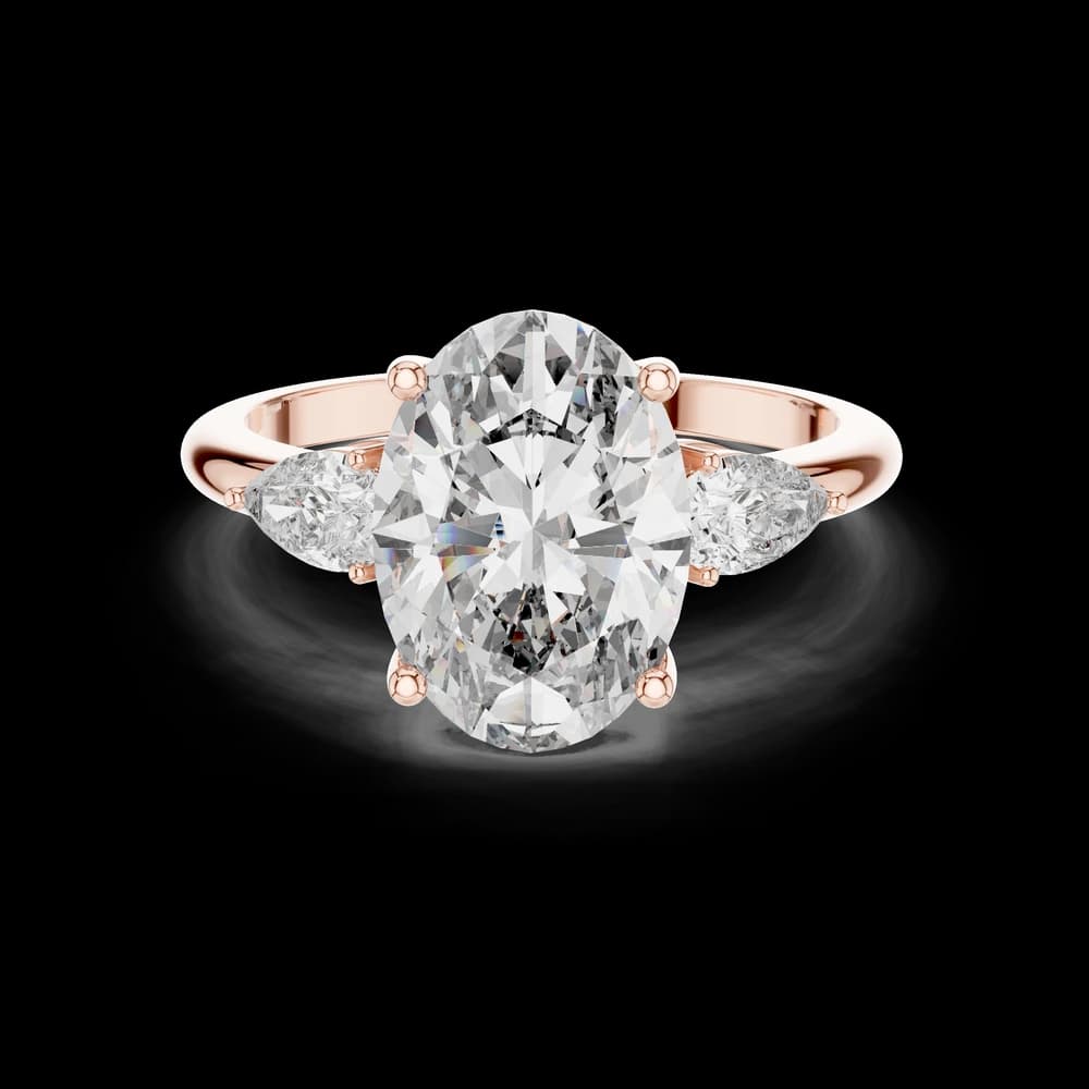 Elegant Pear Side Lab Grown Diamond Ring - Image 1 Elegant Pear Side Lab Grown Diamond Ring, view 1 of 5
