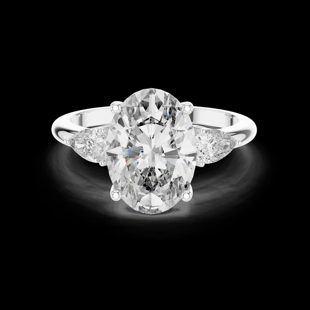 Elegant Pear Side Lab Grown Diamond Ring - Image 2 Elegant Pear Side Lab Grown Diamond Ring, view 2 of 5