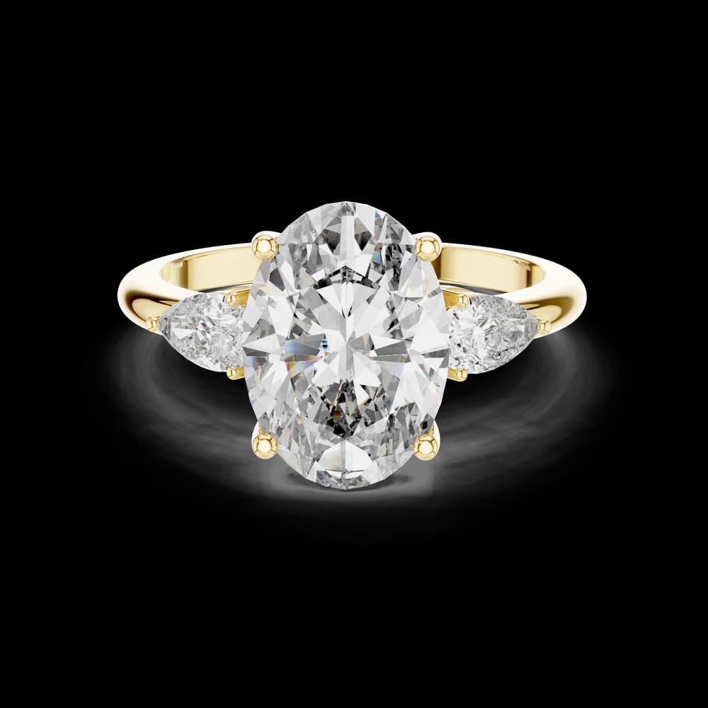 Elegant Pear Side Lab Grown Diamond Ring - Image 3 Elegant Pear Side Lab Grown Diamond Ring, view 3 of 5
