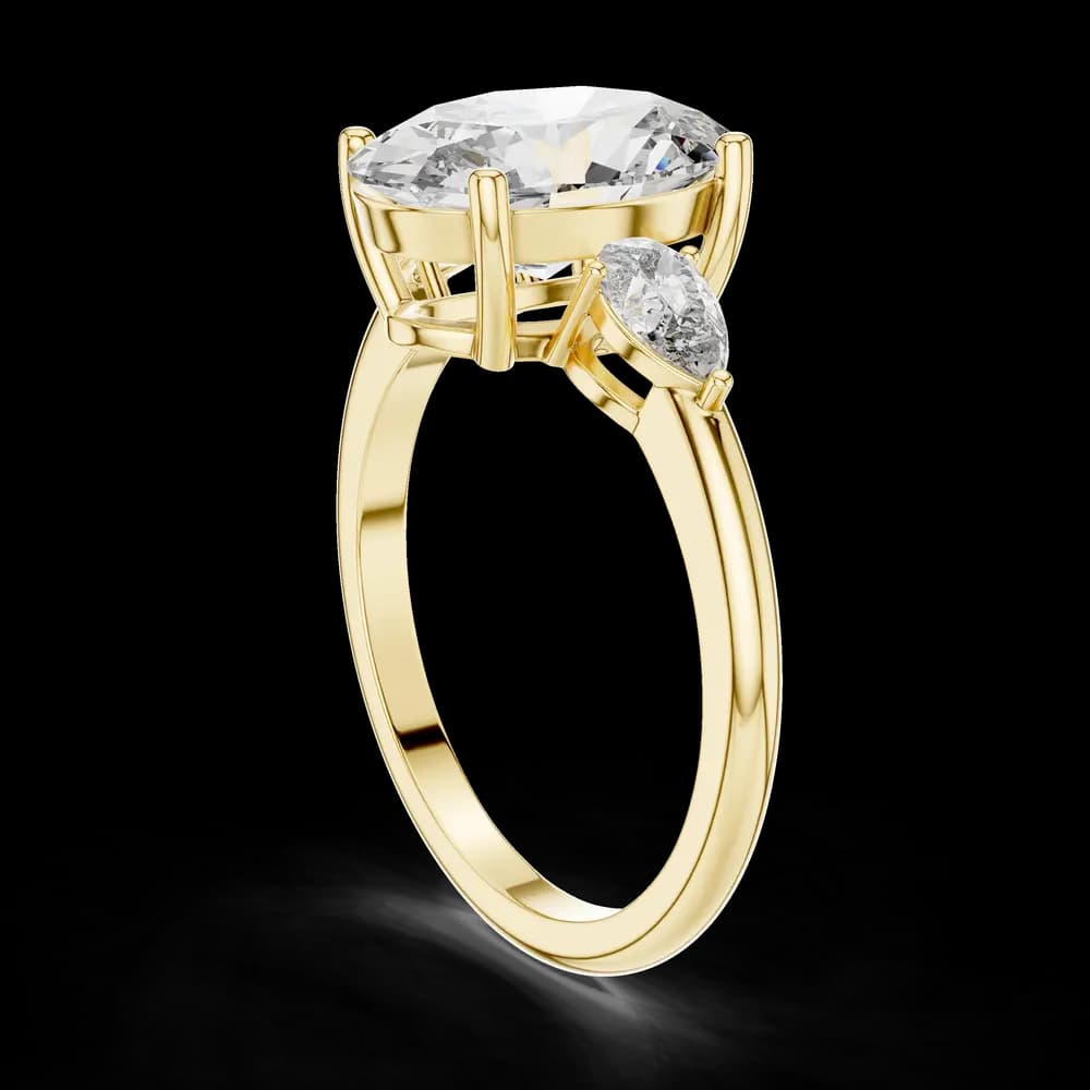Elegant Pear Side Lab Grown Diamond Ring - Image 4 Elegant Pear Side Lab Grown Diamond Ring, view 4 of 5