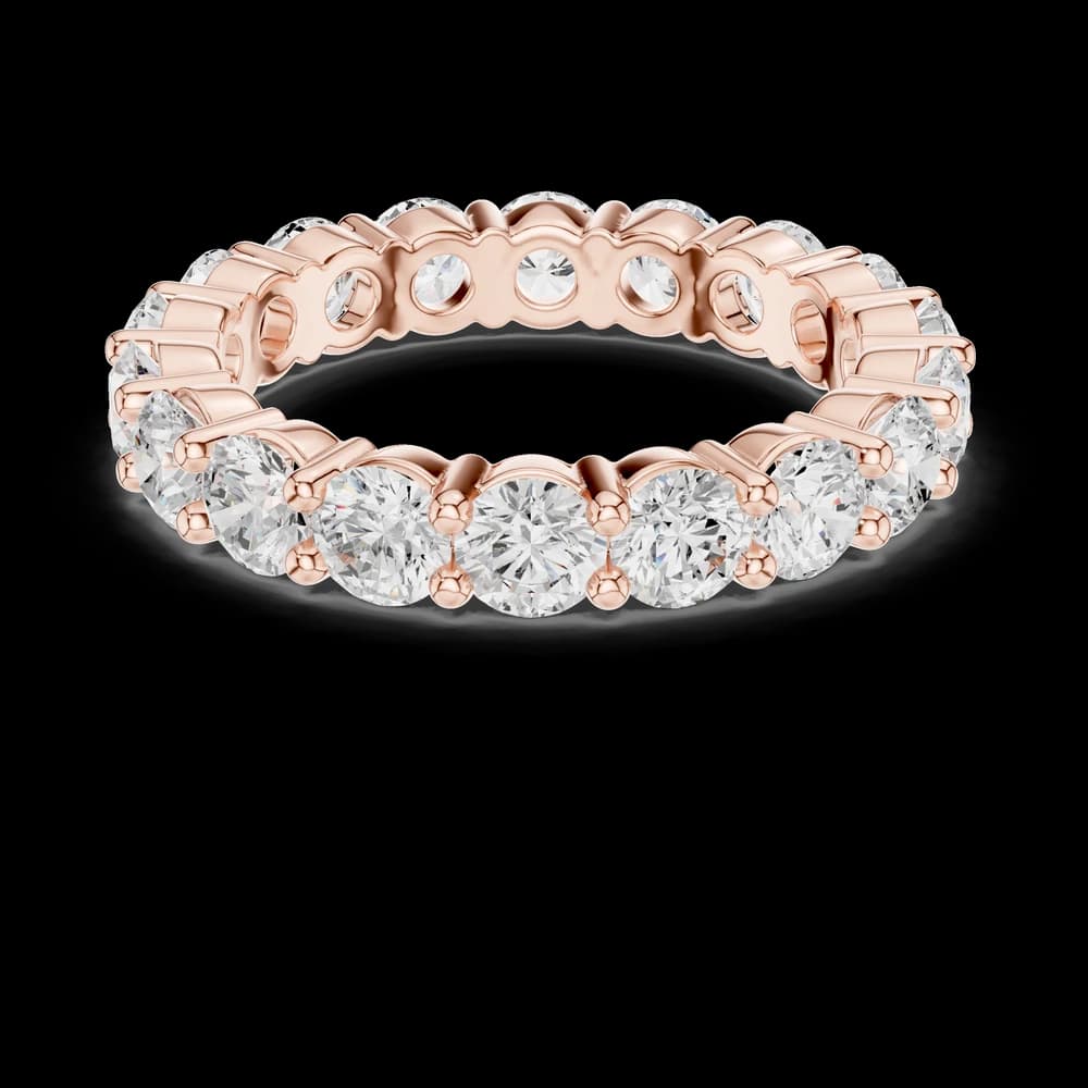 Round Four Prong Eternity Lab Grown Diamond Ring - Image 1 Round Four Prong Eternity Lab Grown Diamond Ring, view 1 of 6
