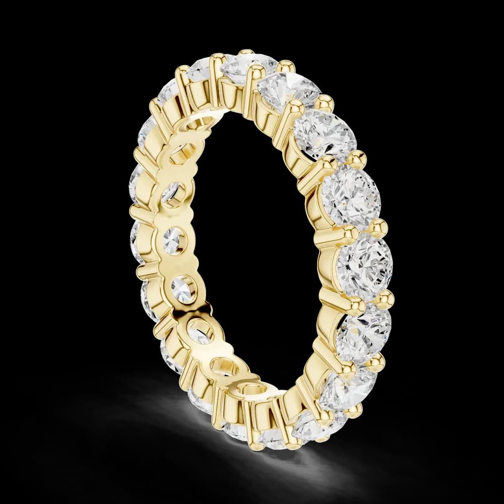 Round Four Prong Eternity Lab Grown Diamond Ring - Image 4 Round Four Prong Eternity Lab Grown Diamond Ring, view 4 of 6