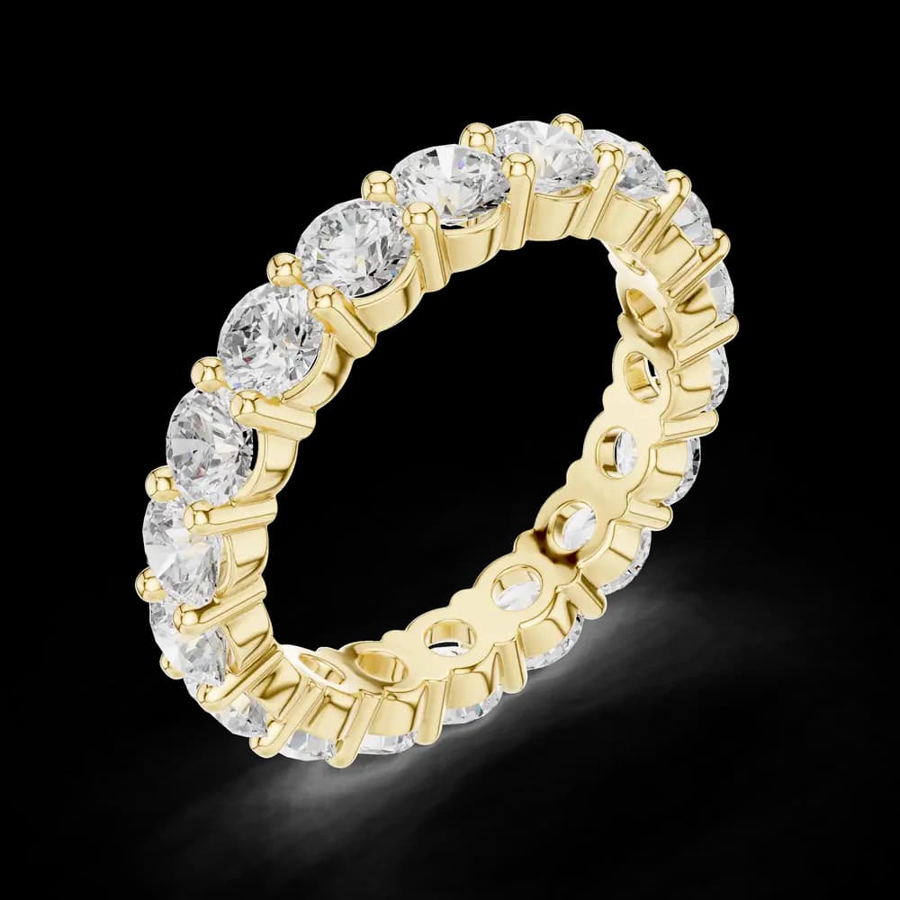 Round Four Prong Eternity Lab Grown Diamond Ring - Image 5 Round Four Prong Eternity Lab Grown Diamond Ring, view 5 of 6