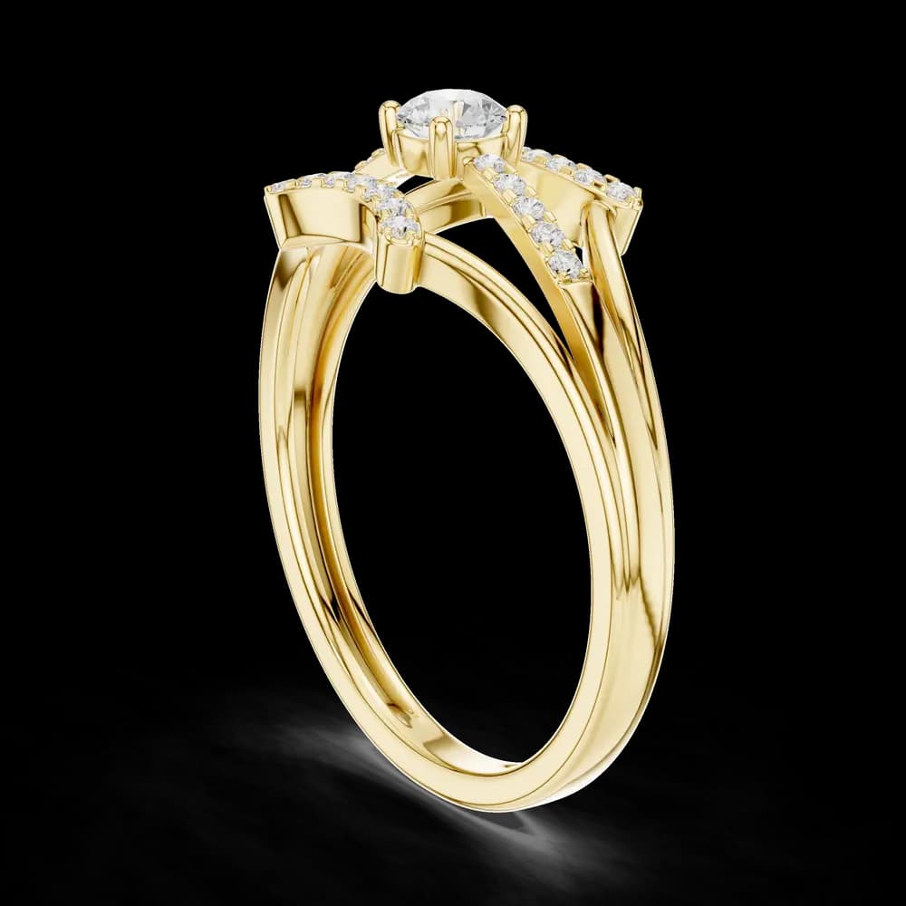 Triple Band Guard Lab Grown Diamond Ring - Image 4 Triple Band Guard Lab Grown Diamond Ring, view 4 of 6