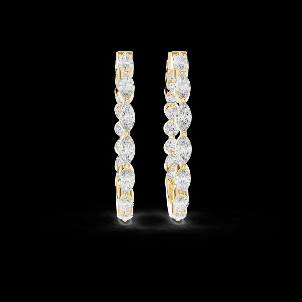 Infinity Wired Hoop Lab Grown Diamond Earrings - Image 1 Infinity Wired Hoop Lab Grown Diamond Earrings, view 1 of 4