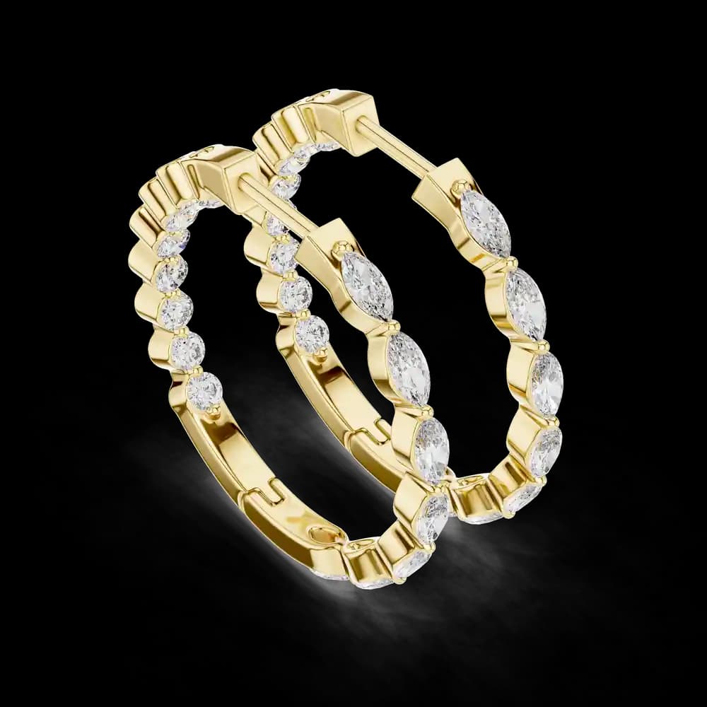 Infinity Wired Hoop Lab Grown Diamond Earrings - Image 3 Infinity Wired Hoop Lab Grown Diamond Earrings, view 3 of 4