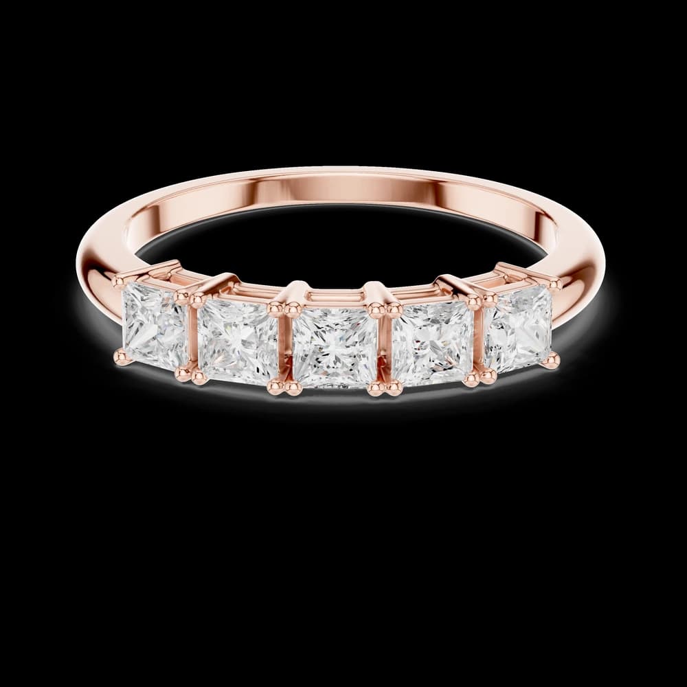 Five Stone Princess Shining Lab Grown Diamond Ring - Image 1 Five Stone Princess Shining Lab Grown Diamond Ring, view 1 of 6