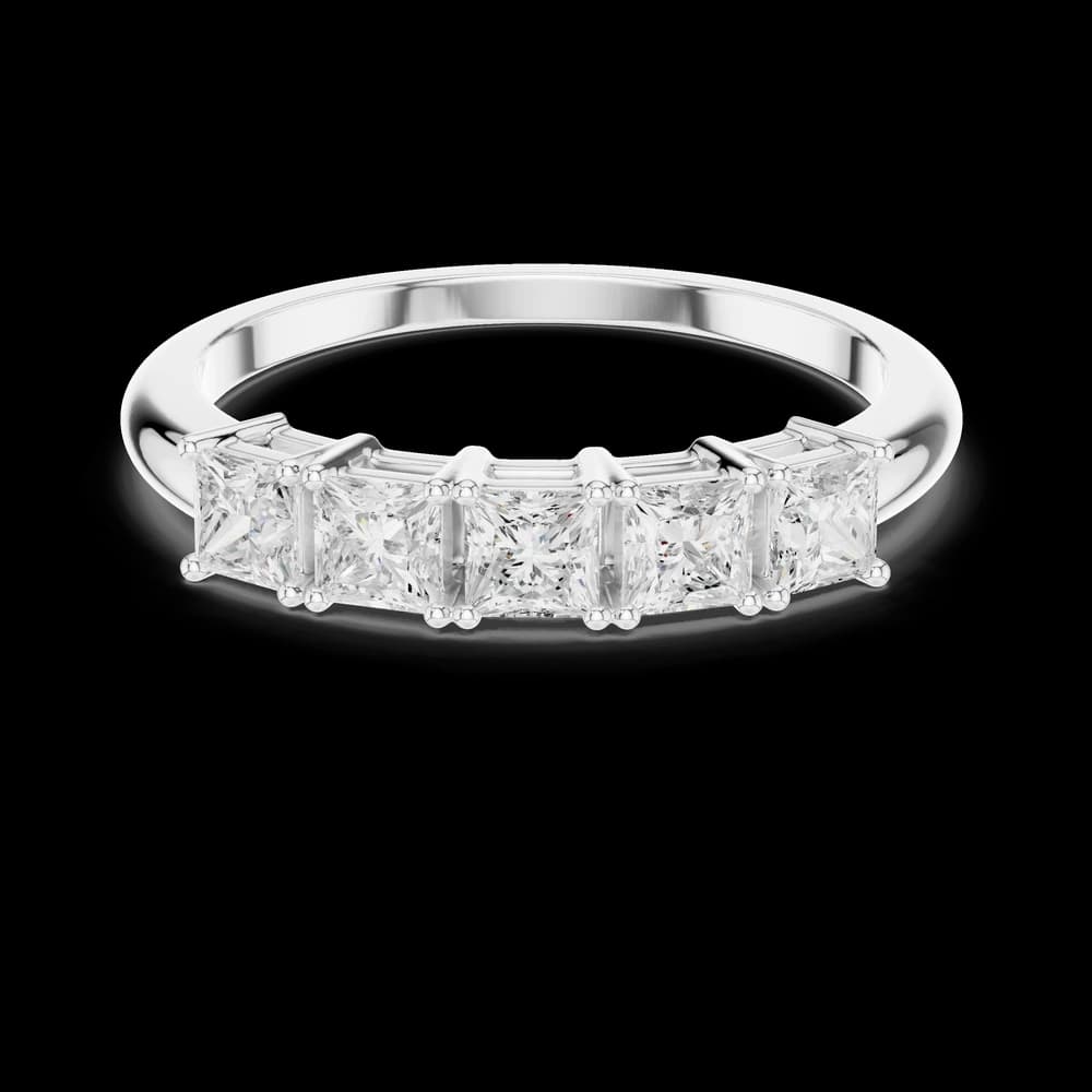 Five Stone Princess Shining Lab Grown Diamond Ring - Image 2 Five Stone Princess Shining Lab Grown Diamond Ring, view 2 of 6