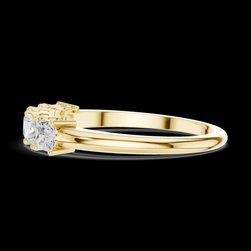 Five Stone Princess Shining Lab Grown Diamond Ring - Image 6 Five Stone Princess Shining Lab Grown Diamond Ring, view 6 of 6
