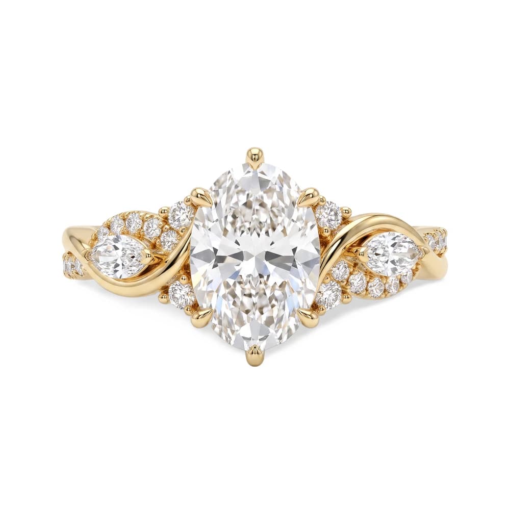 Intertwined Vine Oval Lab Grown Diamond Ring - Image 1 Intertwined Vine Oval Lab Grown Diamond Ring, view 1 of 5