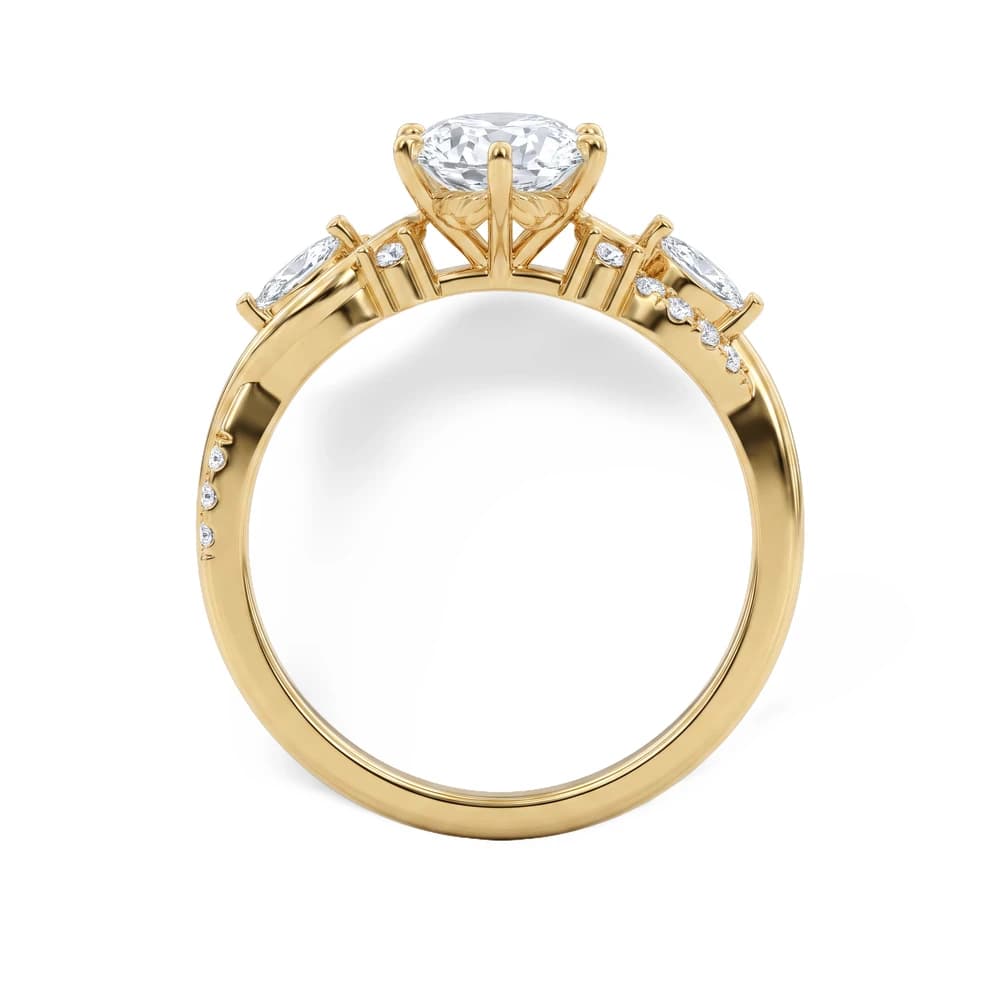 Intertwined Vine Oval Lab Grown Diamond Ring - Image 5 Intertwined Vine Oval Lab Grown Diamond Ring, view 5 of 5