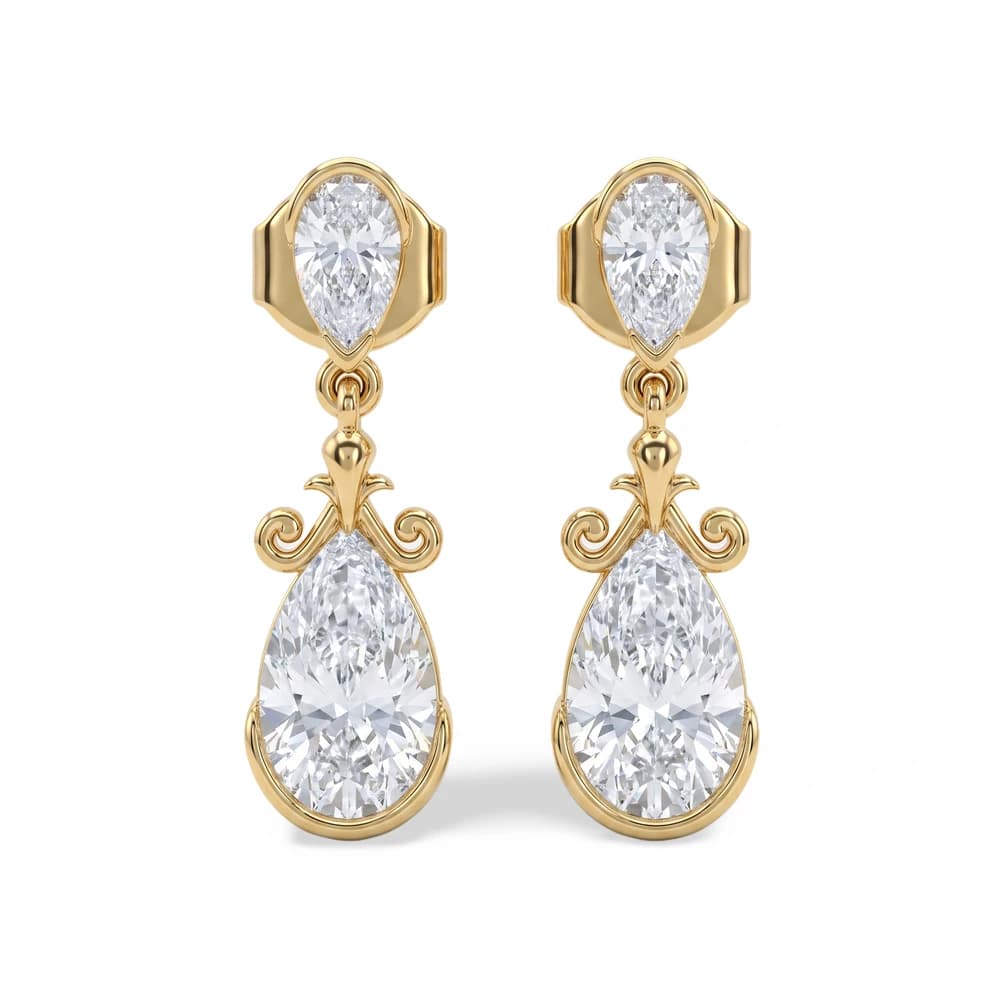 The Crown Jewel Pear Drops Earring - Image 1 The Crown Jewel Pear Drops Earring, view 1 of 5