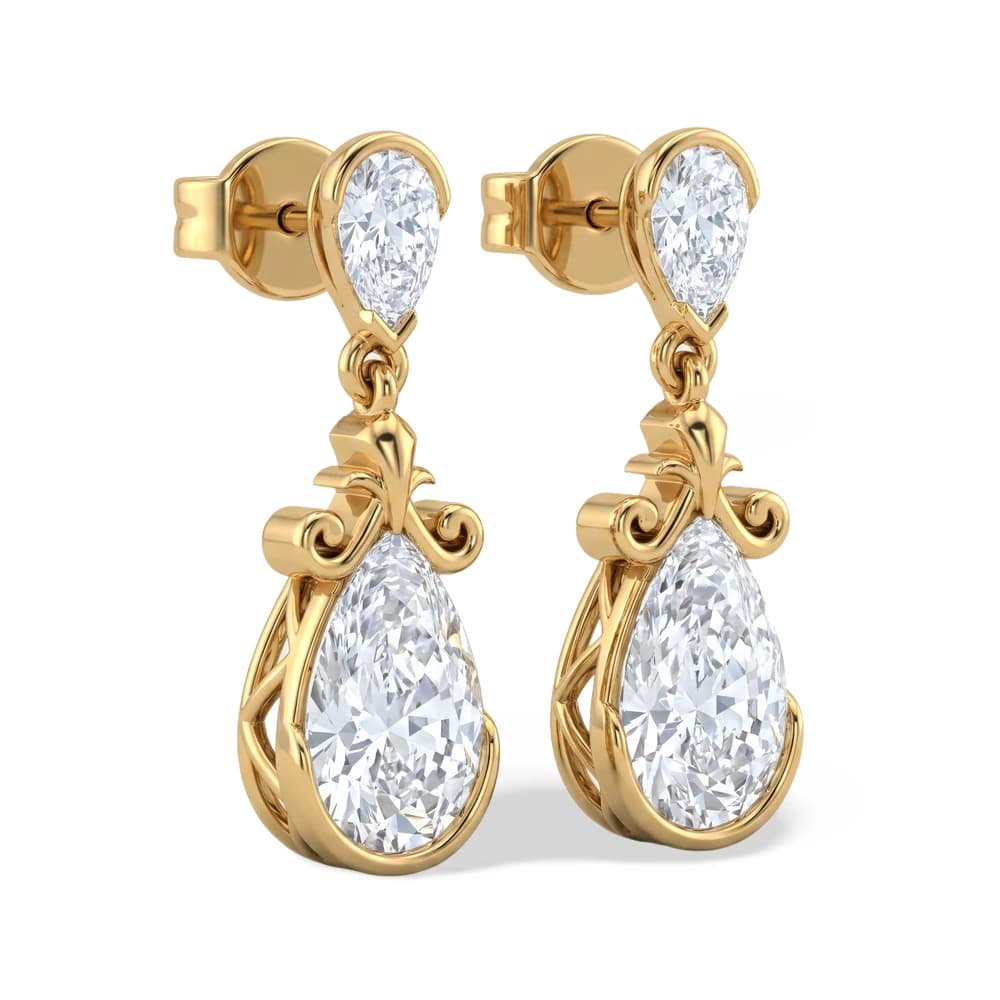 The Crown Jewel Pear Drops Earring - Image 5 The Crown Jewel Pear Drops Earring, view 5 of 5
