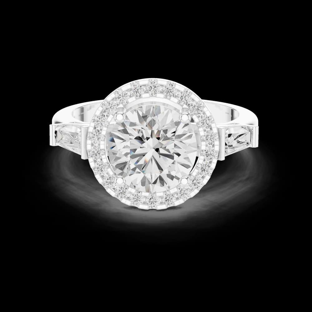 Iris Bloom Lab Grown Diamond Elevated Wire Ring - Image 5 Iris Bloom Lab Grown Diamond Elevated Wire Ring, view 5 of 10