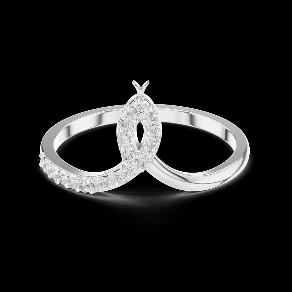 Pave Snake Motif Lab Grown Diamond Ring - Image 2 Pave Snake Motif Lab Grown Diamond Ring, view 2 of 6
