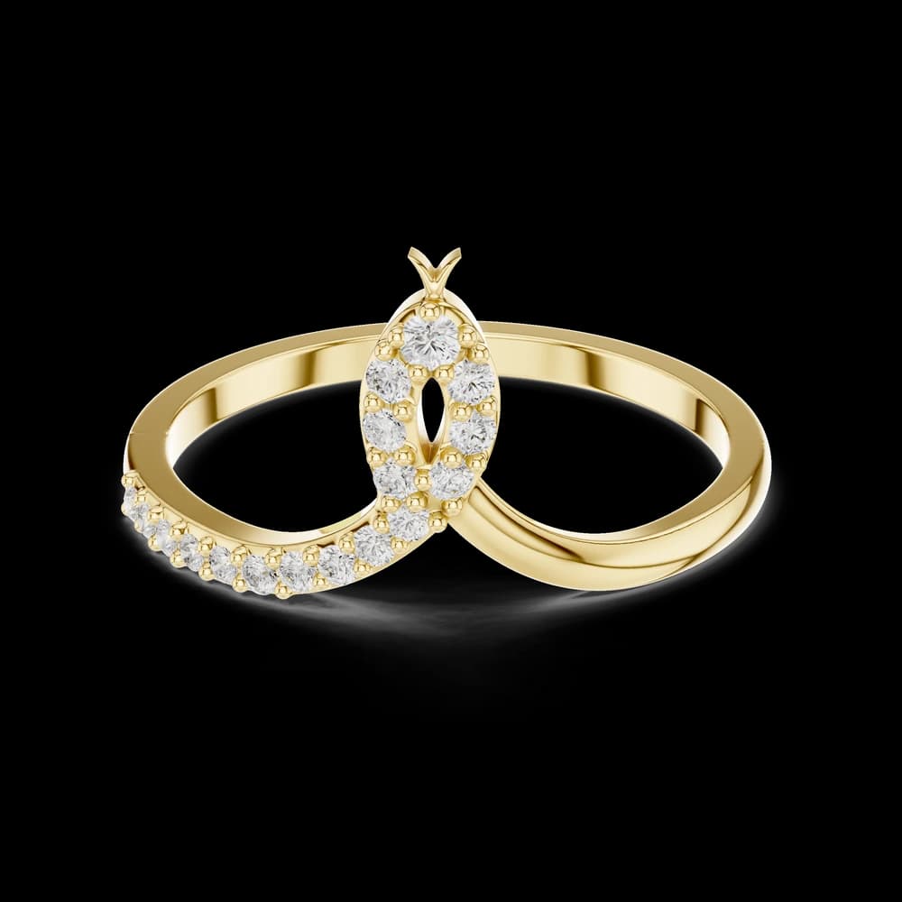 Pave Snake Motif Lab Grown Diamond Ring - Image 3 Pave Snake Motif Lab Grown Diamond Ring, view 3 of 6