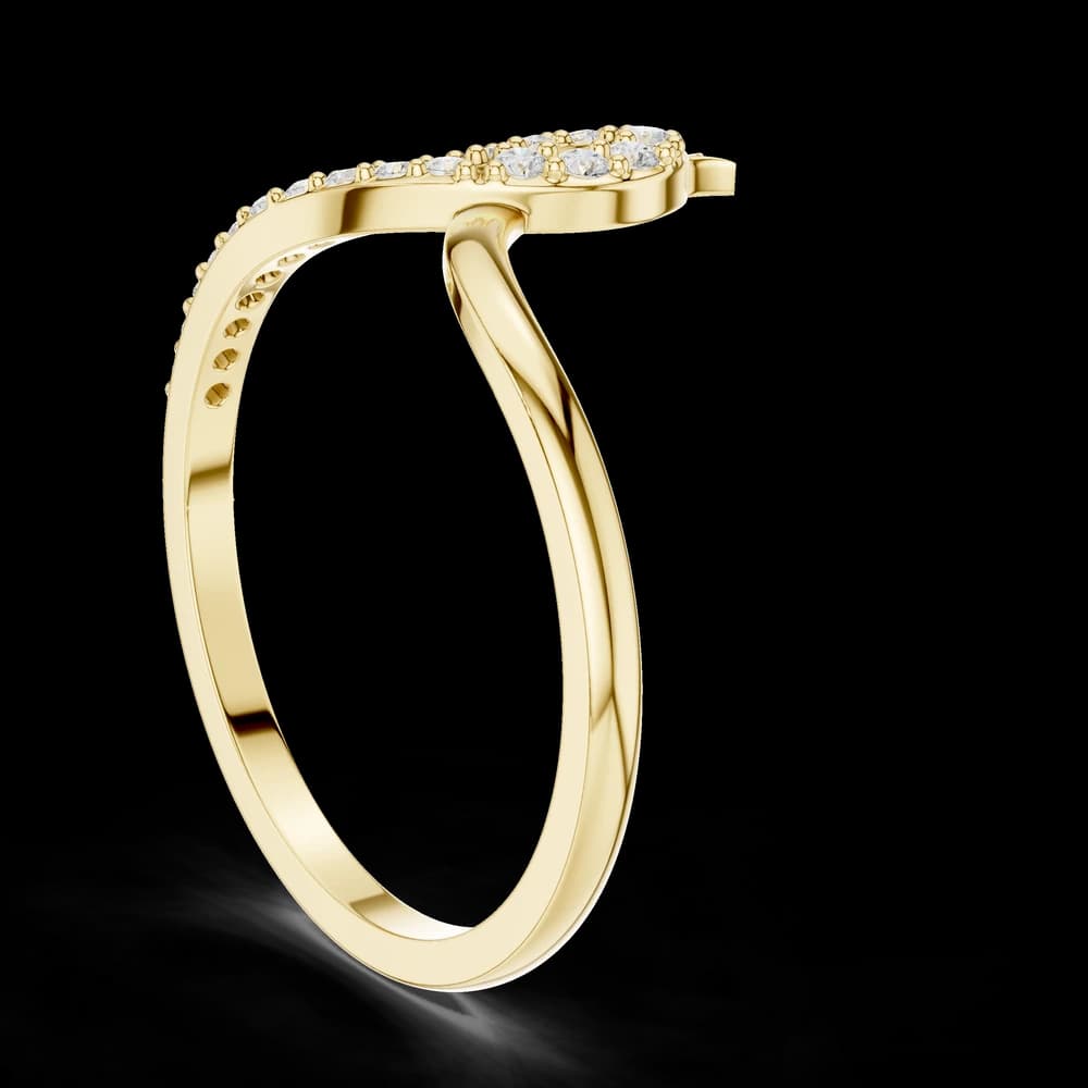 Pave Snake Motif Lab Grown Diamond Ring - Image 4 Pave Snake Motif Lab Grown Diamond Ring, view 4 of 6