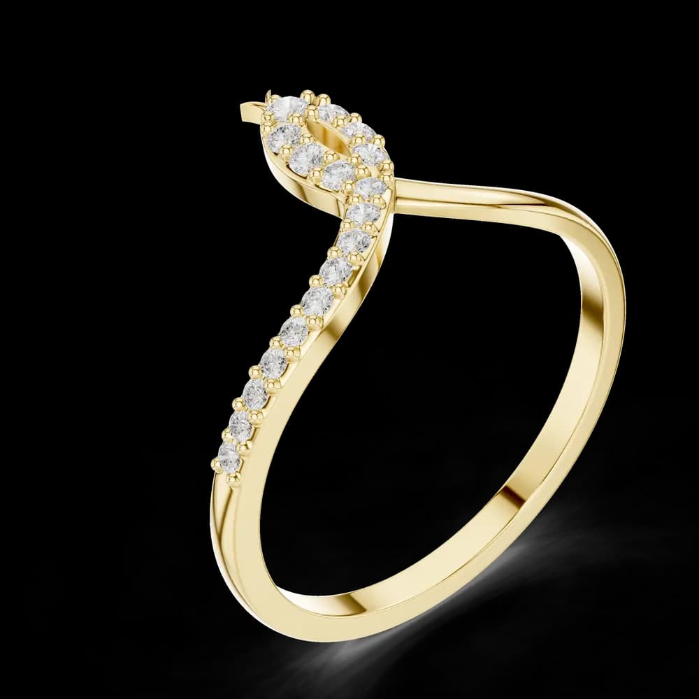 Pave Snake Motif Lab Grown Diamond Ring - Image 5 Pave Snake Motif Lab Grown Diamond Ring, view 5 of 6