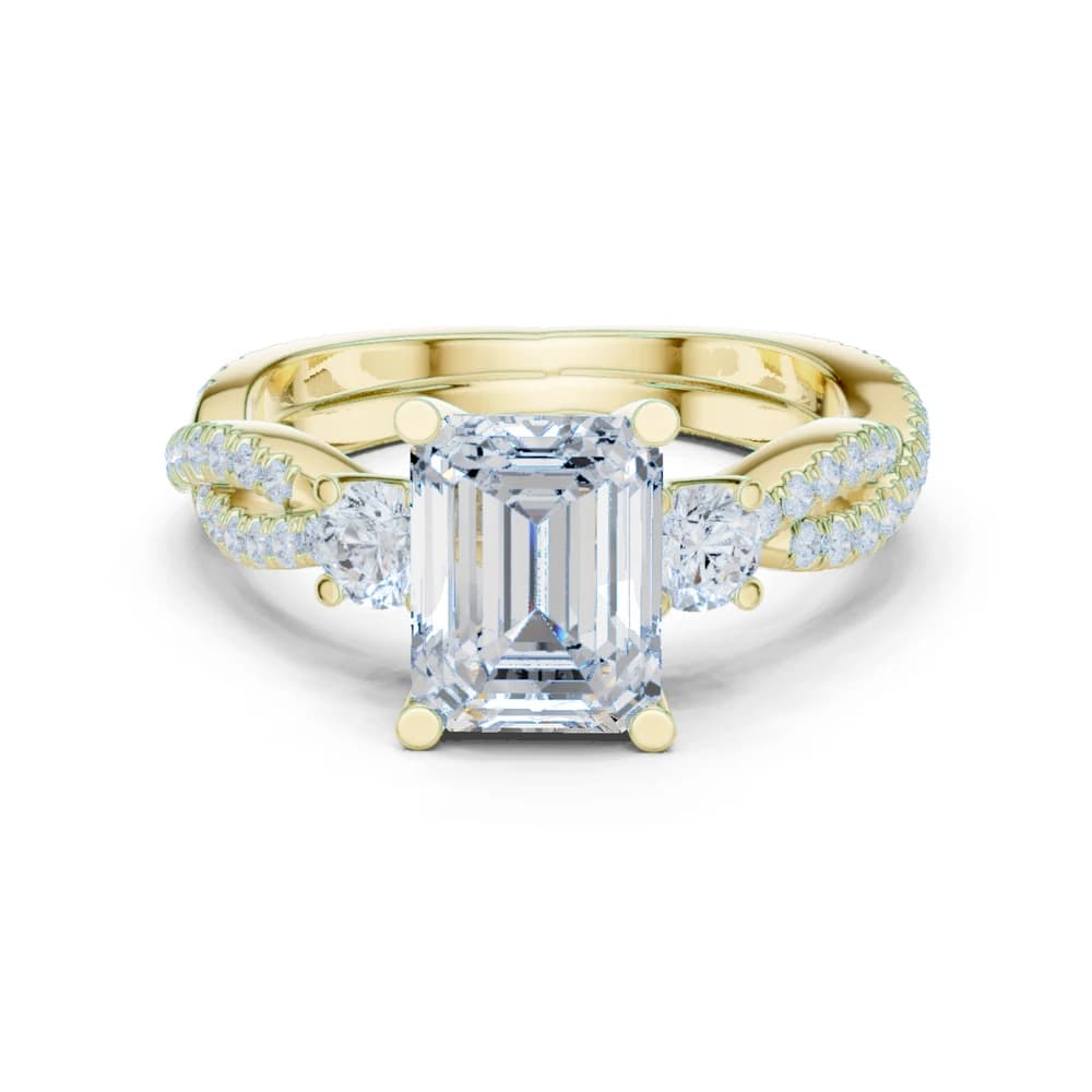 Island Breeze Lab Grown Diamond Three Stone Ring - Image 3 Island Breeze Lab Grown Diamond Three Stone Ring, view 3 of 9