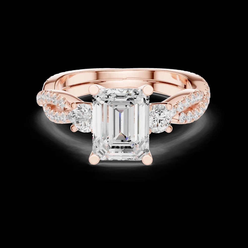 Island Breeze Lab Grown Diamond Three Stone Ring - Image 4 Island Breeze Lab Grown Diamond Three Stone Ring, view 4 of 9